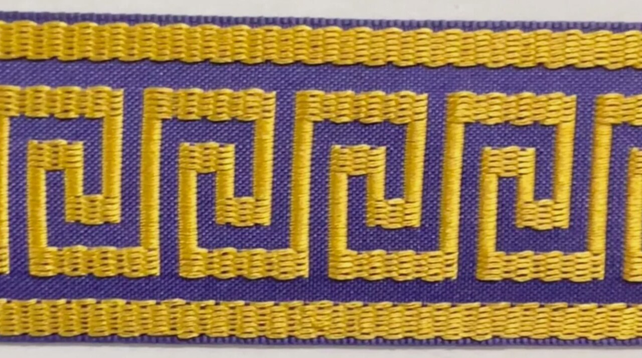 1-3/4" Greek Key Jacquard Woven Ribbon Trim - 6 Continuous Yards - Many Colors!